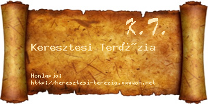 Keresztesi Terézia névjegykártya