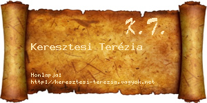 Keresztesi Terézia névjegykártya